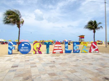Fortaleza Praia de Iracema plaj, kuzeydoğu Brezilya