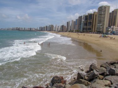 Praia de Iracema beach in Fortaleza, northeastern Brazil clipart