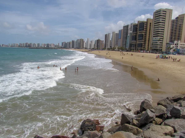 Fortaleza Praia de Iracema plaj, kuzeydoğu Brezilya — Stok fotoğraf