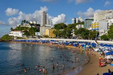 Brezilya'da Salvador Bahia Porto da Barra plaj