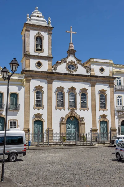 Iglesia colonial de la plaza de Anchieta en Pelourinho en Salvador Bah — Foto de Stock