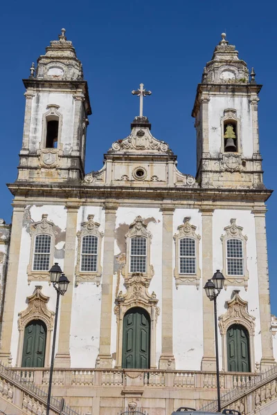 Kolonialny Kościół na placu Anchieta w Pelourinho na Salvador BAH — Zdjęcie stockowe