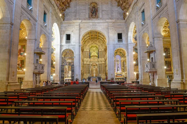 Interior of the Cathedral Basilica of Salvador Bahia on Brazil — Stock Photo, Image