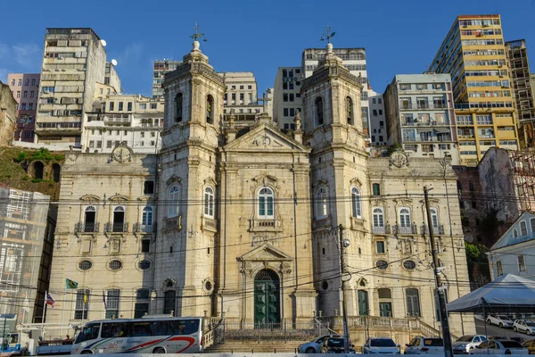 Chiesa di Nostra Signora di Conceicao da Praia a Salvador Bahia su Fr. — Foto Stock