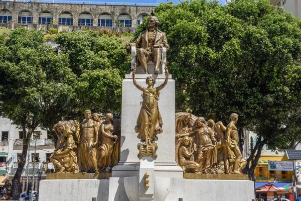 Monumento en la ciudad baja de Salvador Bahia, Brasil — Foto de Stock