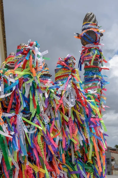 Ευχές κορδέλες της εκκλησίας Bonfim στο Salvador Bahia, Βραζιλία — Φωτογραφία Αρχείου