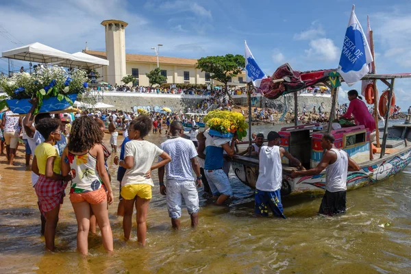 Σαλβαντόρ Βραζιλία Φεβρουαρίου 2019 Άνθρωποι Κατά Διάρκεια Του Εορτασμού Της — Φωτογραφία Αρχείου