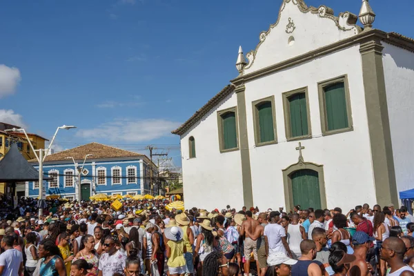 Salvador Brazilië Februari 2019 Mensen Tijdens Viering Van Yemanja Salvador — Stockfoto