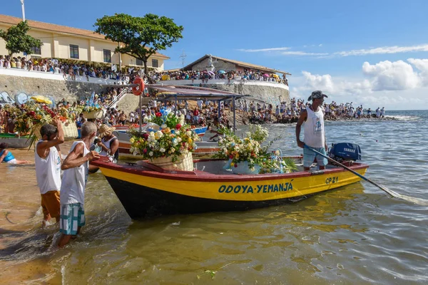 Σαλβαντόρ Βραζιλία Φεβρουαρίου 2019 Άνθρωποι Κατά Διάρκεια Του Εορτασμού Της — Φωτογραφία Αρχείου