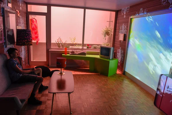 Kunst installatie van Pipilotti Rist in het AROS Kunstmuseum van aar — Stockfoto