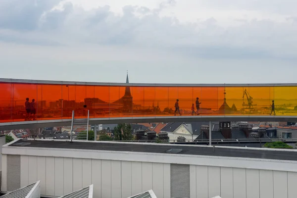 Il panorama arcobaleno del museo d'arte ARoS ad Aarhus, Danimarca — Foto Stock