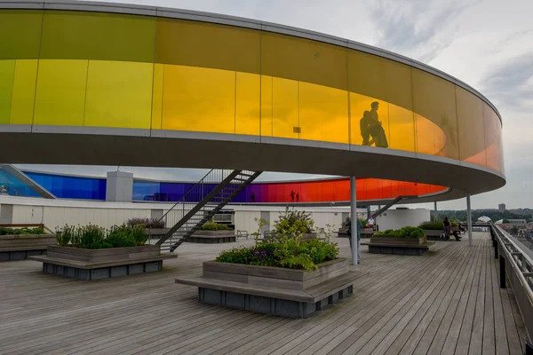デンマークのオーフスにあるアロス美術館の虹のパノラマ — ストック写真