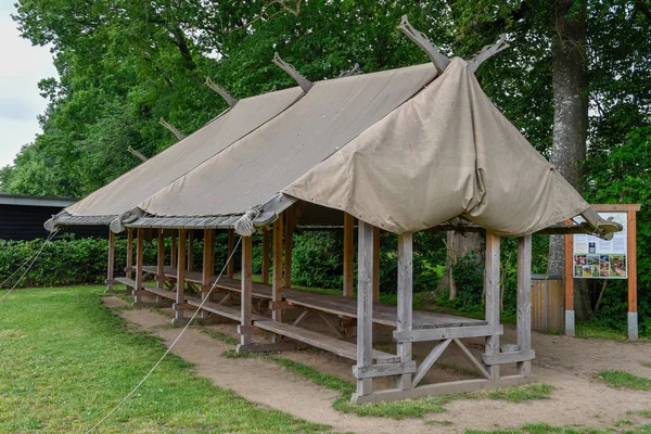 Museu do sítio arqueológico viking em Jelling, Dinamarca — Fotografia de Stock