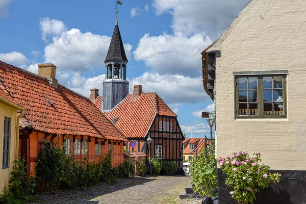 デンマのユトランドにある伝統的な歴史的な村、エベルトフト — ストック写真