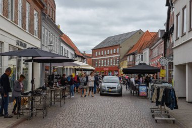 Danimarka'nın Jutland bölgesinde geleneksel tarihi Ribe köyü