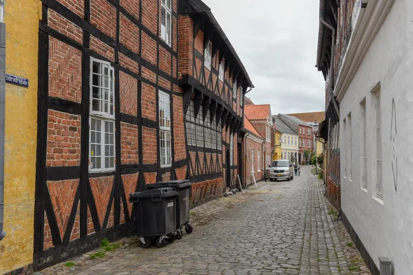 Le village historique traditionnel de Ribe dans le Jutland au Danemark — Photo