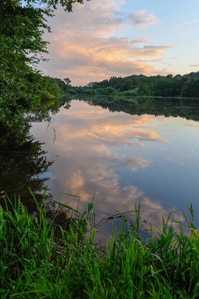 Landscape of the lake at Vestbirk in Denmark — Stock Photo, Image