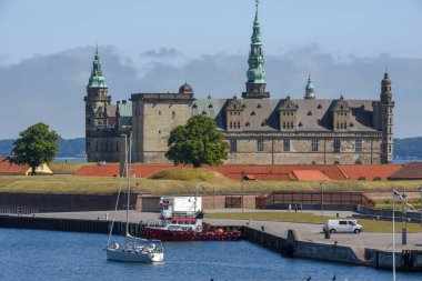 Helsingor üzerinde Danimarka 'da Kronborg Kalesi