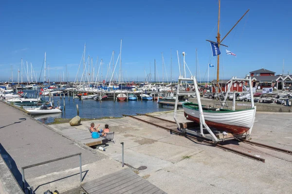 De haven van Helsingor in Denemarken — Stockfoto