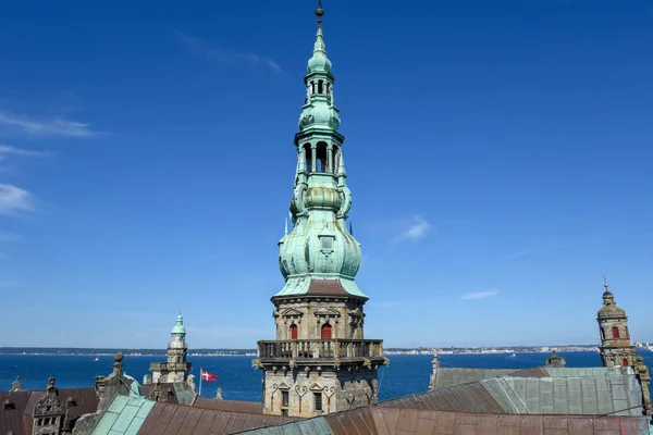 Πύργος του κάστρου Κρόνμποργκ στο Χέλσινγκορ στη Δανία — Φωτογραφία Αρχείου