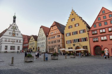 Almanya'da Rotenburg ob der Tauber tarihi meydanı