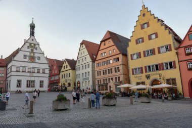 Almanya'da Rotenburg ob der Tauber tarihi meydanı