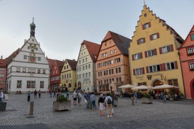 Almanya'da Rotenburg ob der Tauber tarihi meydanı