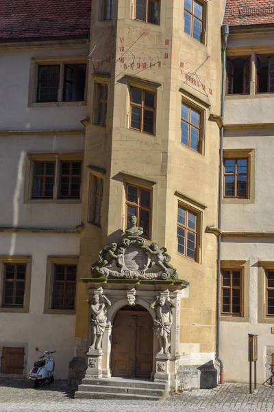 Datail de la arquitectura histórica en Rotenburg ob der Tauber en — Foto de Stock