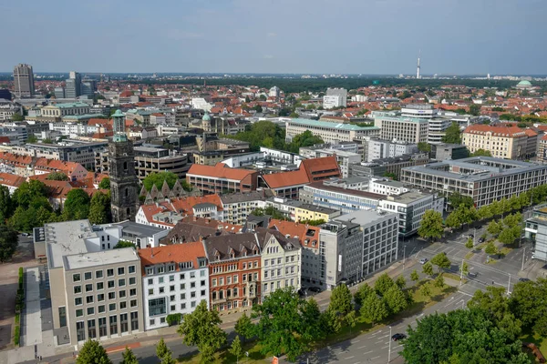 Vista aerea al centro di Hannover sulla Germania — Foto Stock