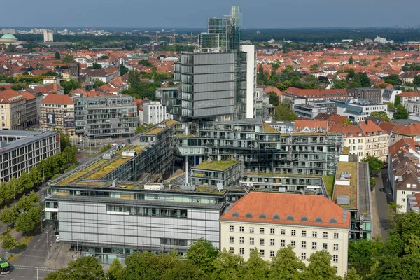 Vista aerea al centro di Hannover sulla Germania — Foto Stock