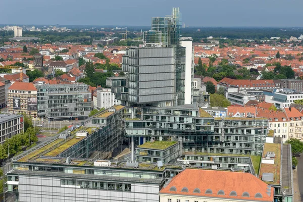 Vista aerea al centro di Hannover sulla Germania — Foto Stock