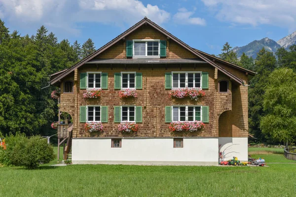 Rural chalet Sankt Jakob in the Swiss alps — Stock Photo, Image