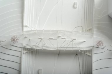 Bir bridg mimari sunumu için site çevreleyen model