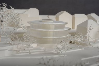 Bir yapının mimari sunumu için site çevre modeli