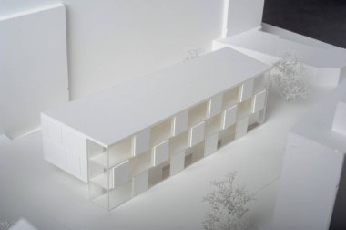 Bir yapının mimari sunumu için site çevre modeli
