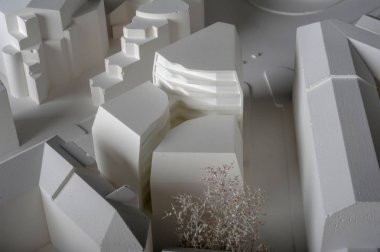 Bir yapının mimari sunumu için site çevre modeli