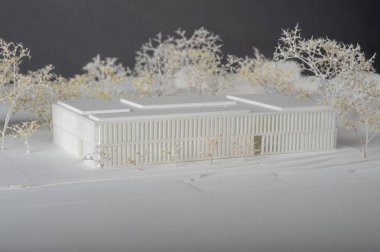 Bir yapının mimari sunumu için site çevre modeli