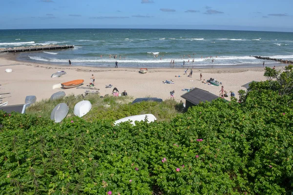 Uitzicht op de kust van Tisvildeleje op Denemarken — Stockfoto