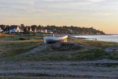 Danimarka 'da Gilleleje sahilinde gün batımı