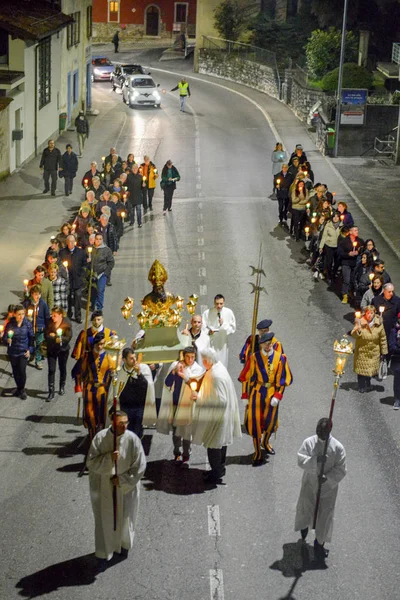 Καθολική πομπή στο Agno της Ελβετίας — Φωτογραφία Αρχείου