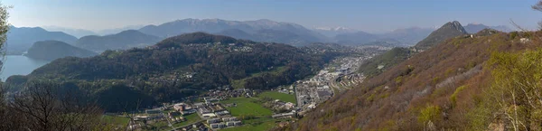 Vista Valle Scairolo Los Alpes Cerca Lugano Suiza — Foto de Stock