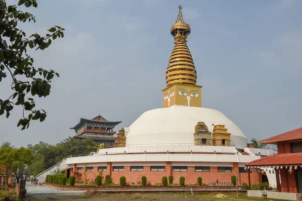 Lumbini Nepal Січня 2020 Буддійський Храм Монастирській Зоні Лумбіні Непал — стокове фото