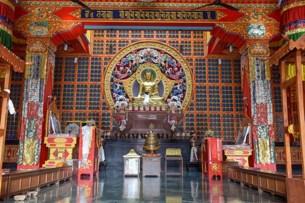 Intérieur Monastère Bouddhiste Dans Zone Monastique Lumbini Népal — Photo