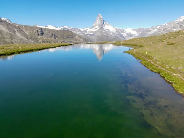 Lac Stellisee Mont Cervin Zermatt Dans Les Alpes Suisses — Photo