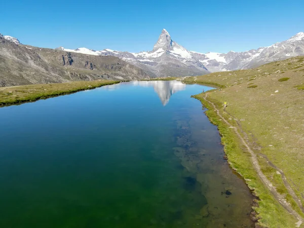 Lac Stellisee Mont Cervin Zermatt Dans Les Alpes Suisses — Photo