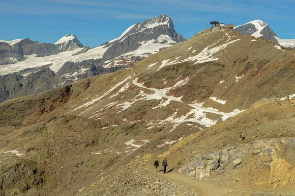 Vista Desde Pico Gornergrat Sobre Zermatt Los Alpes Suizos —  Fotos de Stock