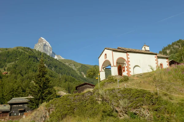 Byn Blatten Över Zermatt Schweiziska Alperna — Stockfoto