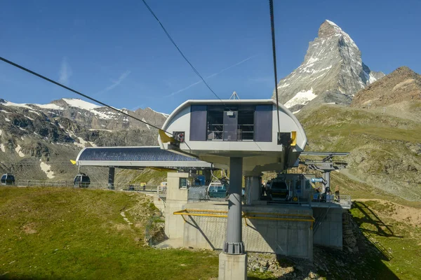 Zermatt Швейцарія 20July 2020 Cable Way Mount Small Matterhorn Zermatt — стокове фото