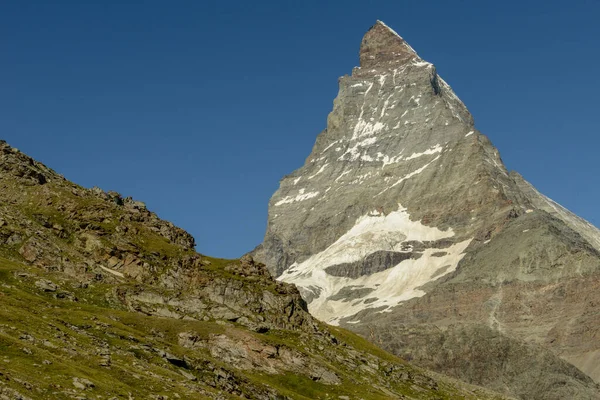 Monte Matterhorn Sobre Zermatt Los Alpes Suizos — Foto de Stock