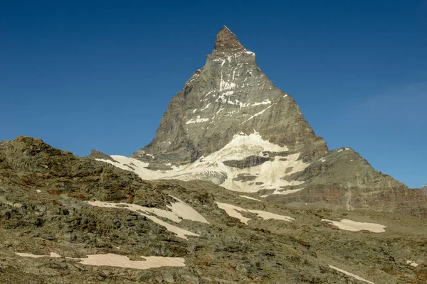 Monte Matterhorn Sobre Zermatt Los Alpes Suizos — Foto de Stock